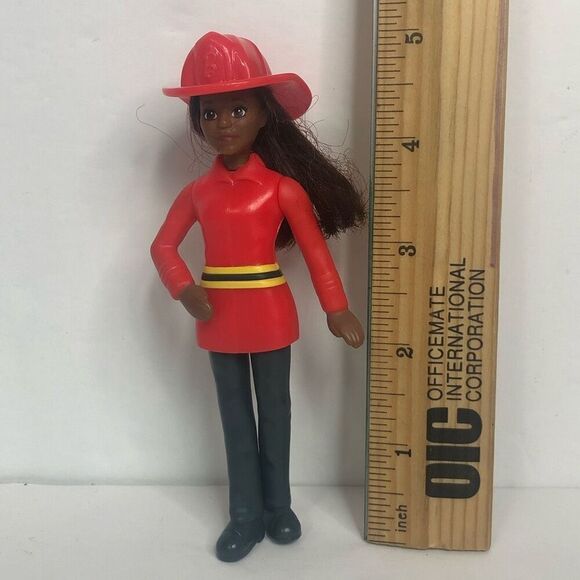 2019 mcdonalds career mini barbie fire fighter mattel happy meal toy 5 inches - Picture 2 of 5